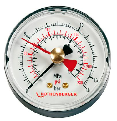 Rothenberger Manometer 60bar RP50/TP40/40S mit Dicht.