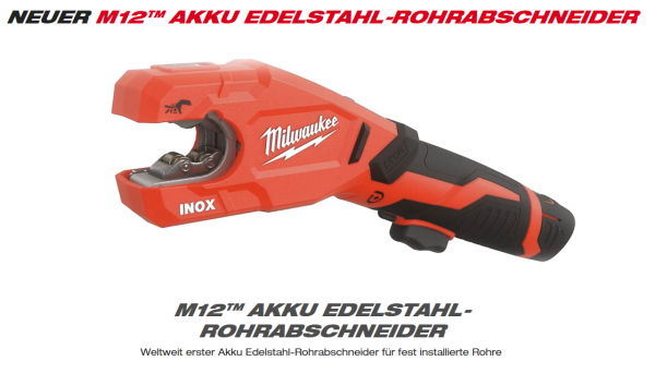 Milwaukee M12-Akku-INOX-Rohrschneider M12 PCSS-202C