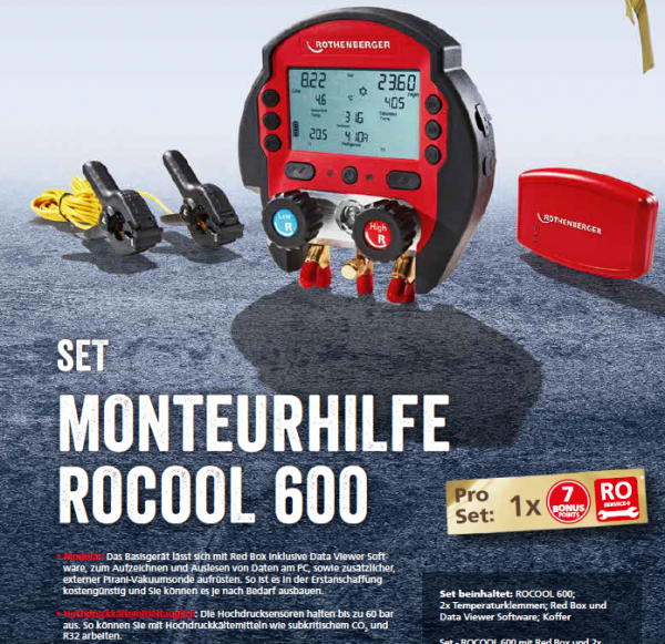 Rothenberger Set - ROCOOL 600 mit Red Box und 2x Temeraturklemmen